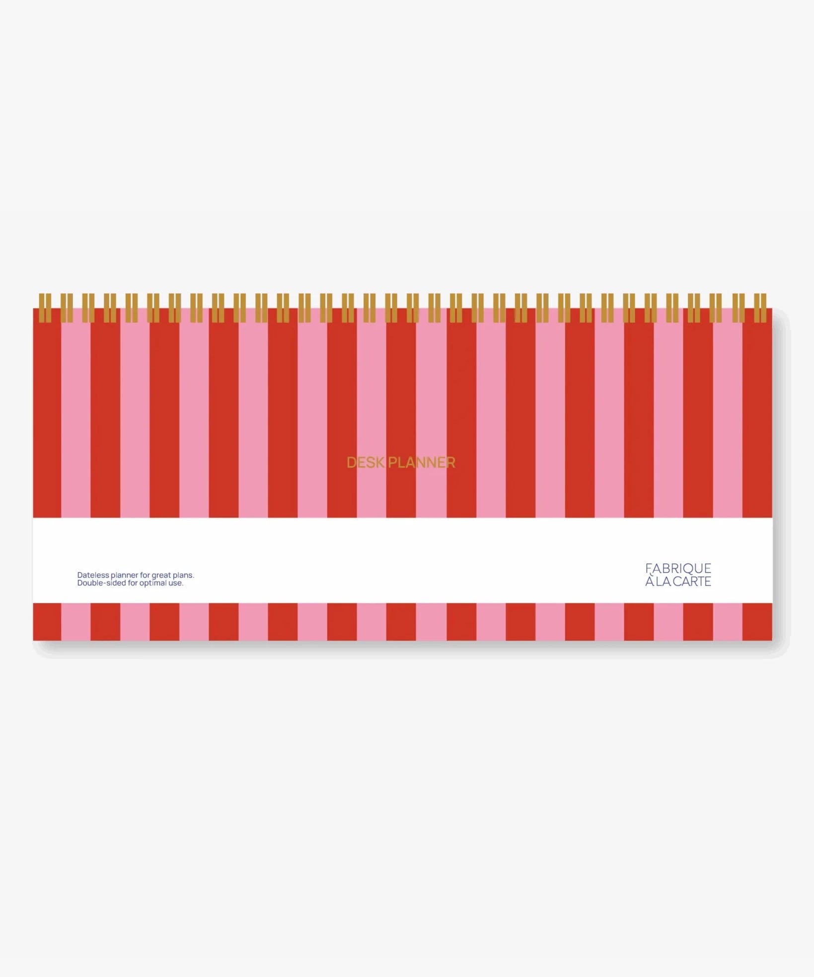 A - Journal - DESK PLANNER Schreibtischplaner • Stripes Pink Red - ROSA ECK