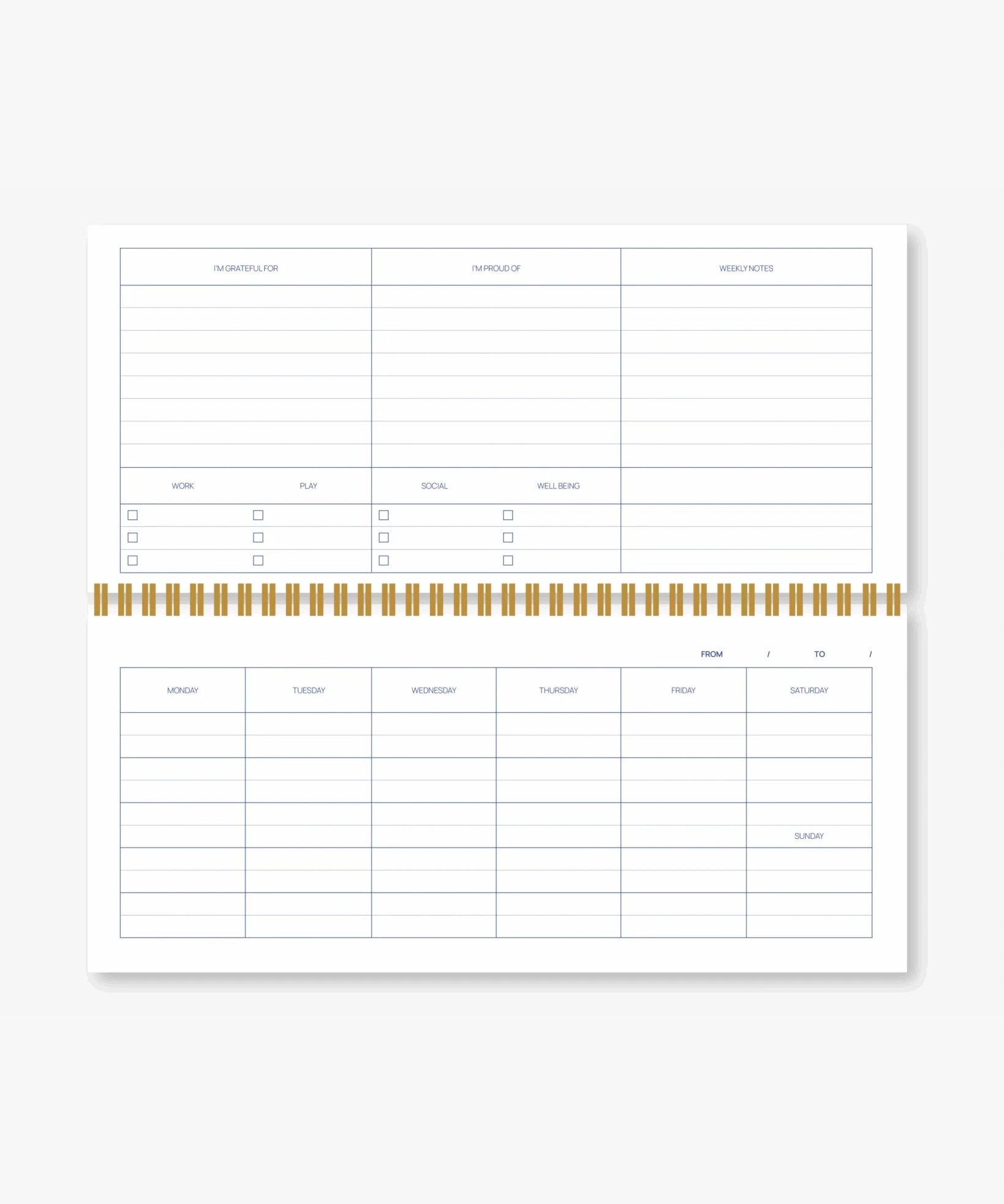 A - Journal - DESK PLANNER Schreibtischplaner • Stripes Pink Red - ROSA ECK