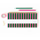 A - Journal - DESK PLANNER Wochenplaner • Streifen Pink/Grün - ROSA ECK