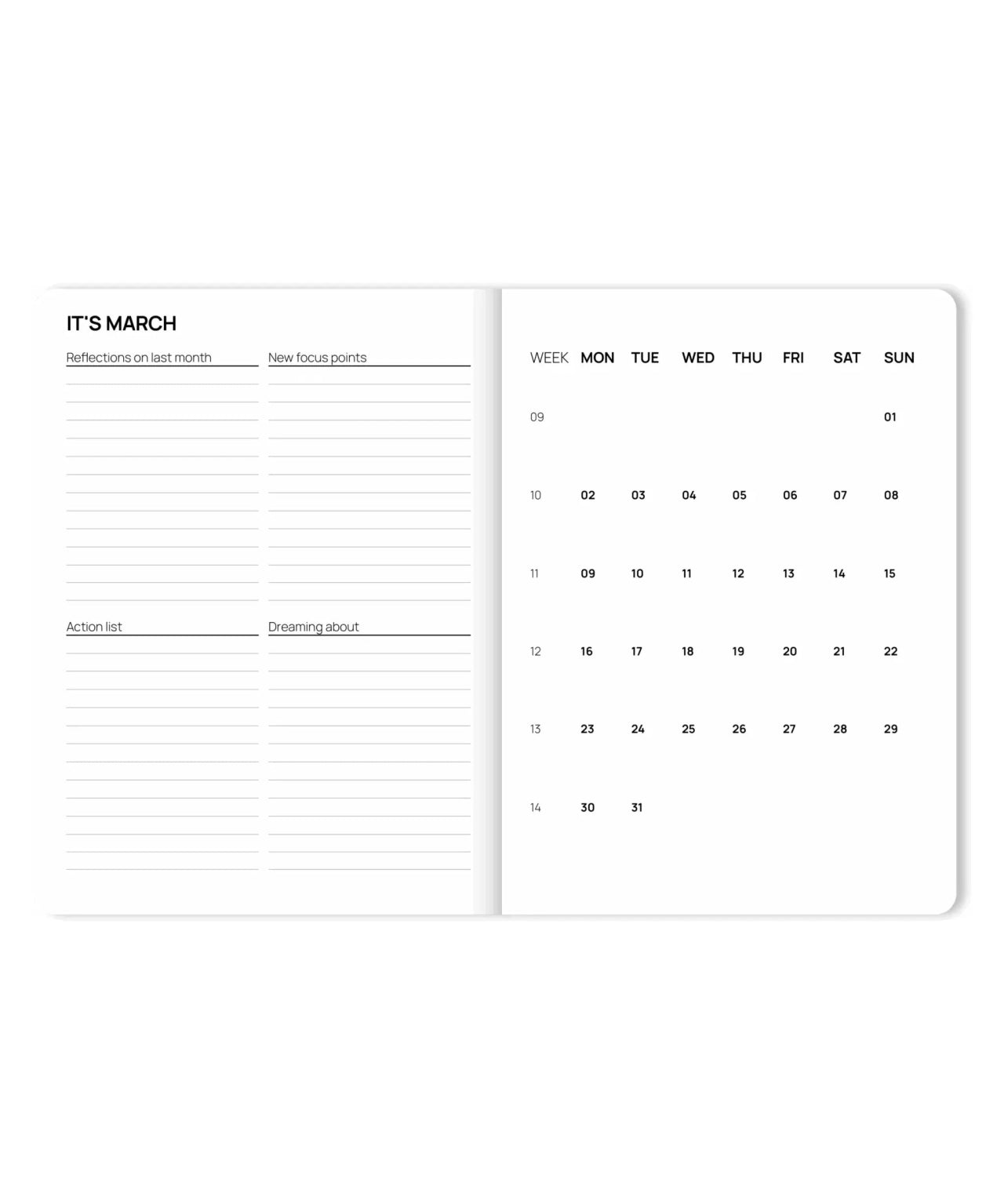 A - Journal - DIARY 2026 Tagebuch • Stripes Brown - Tagebuch - ROSA ECK Concept Store