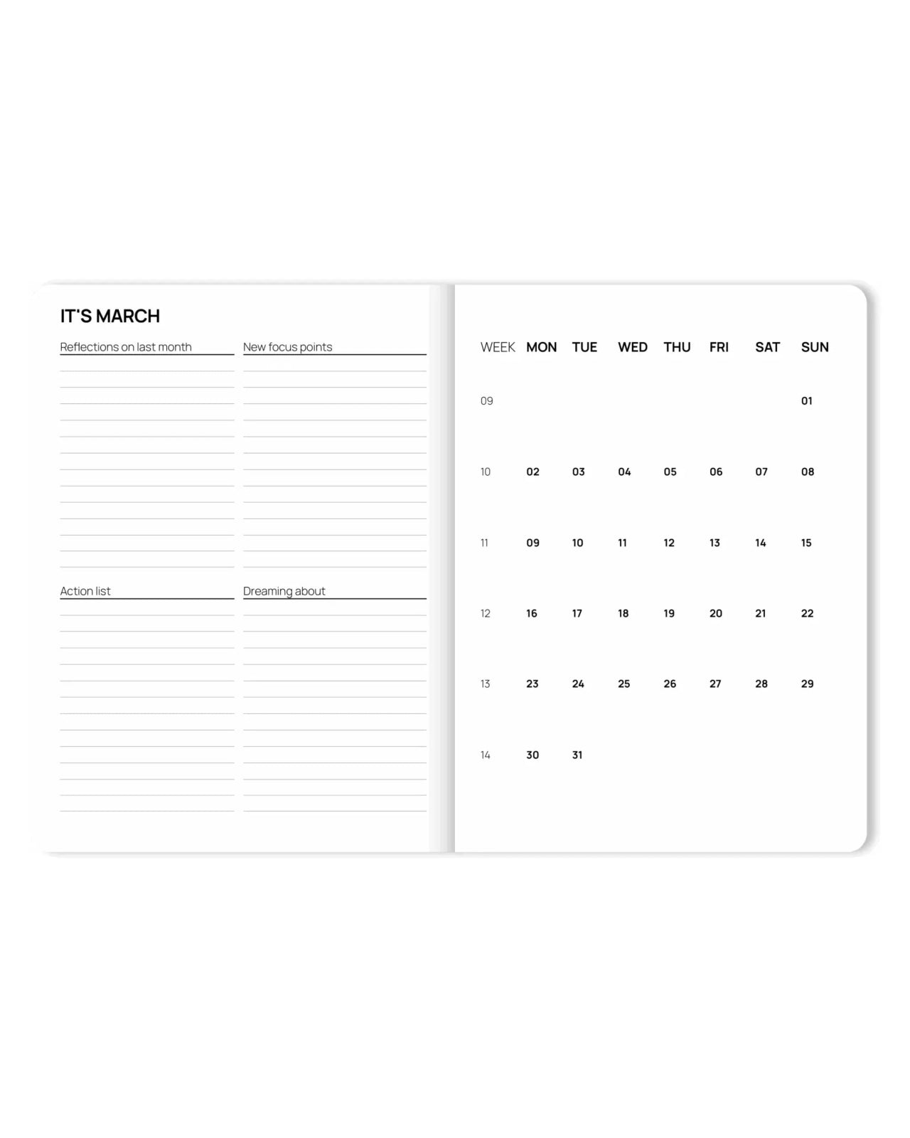 A - Journal - DIARY 2026 Tagebuch • Stripes Brown - Tagebuch - ROSA ECK Concept Store