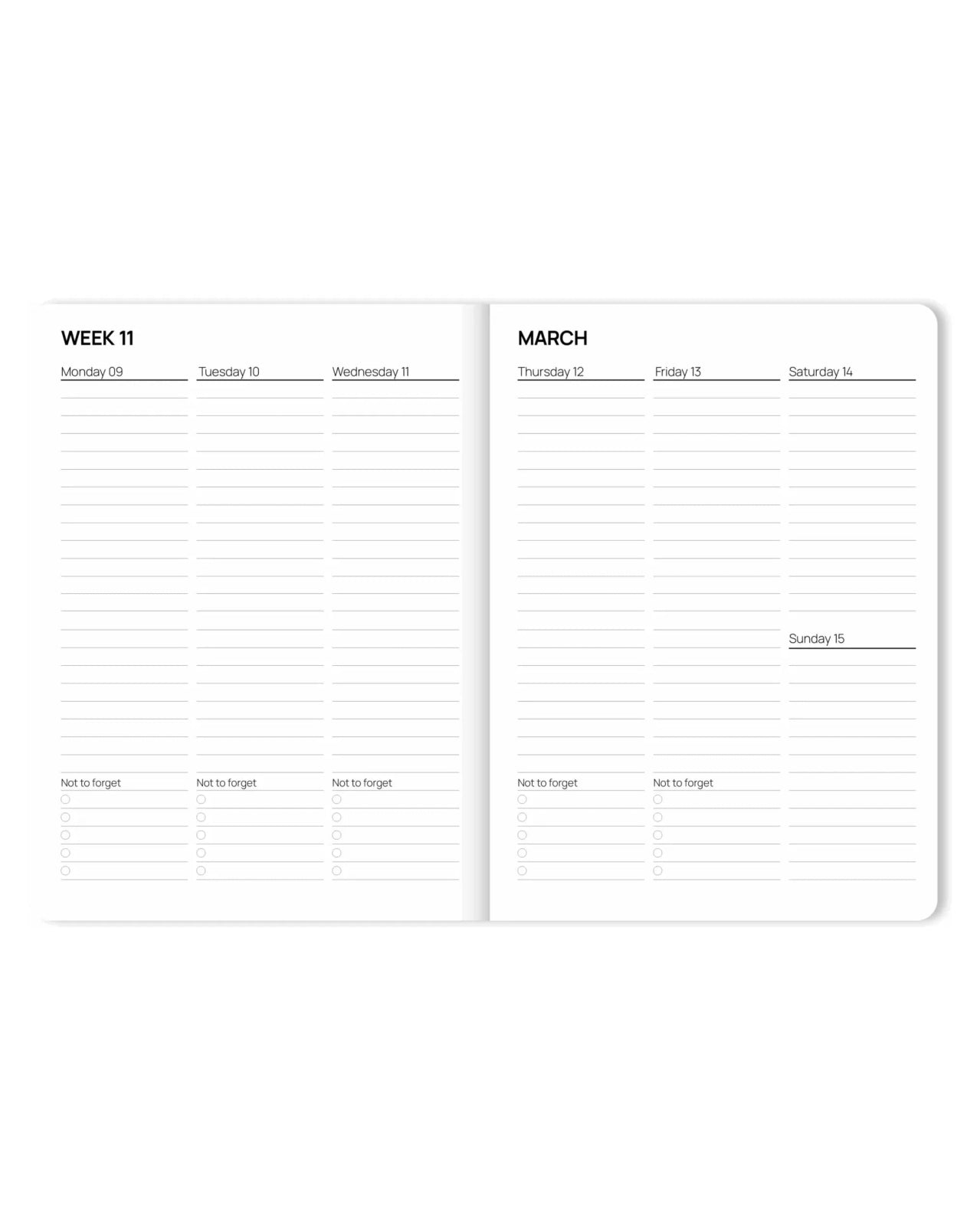 A - Journal - DIARY 2026 Tagebuch • Stripes Brown - Tagebuch - ROSA ECK Concept Store