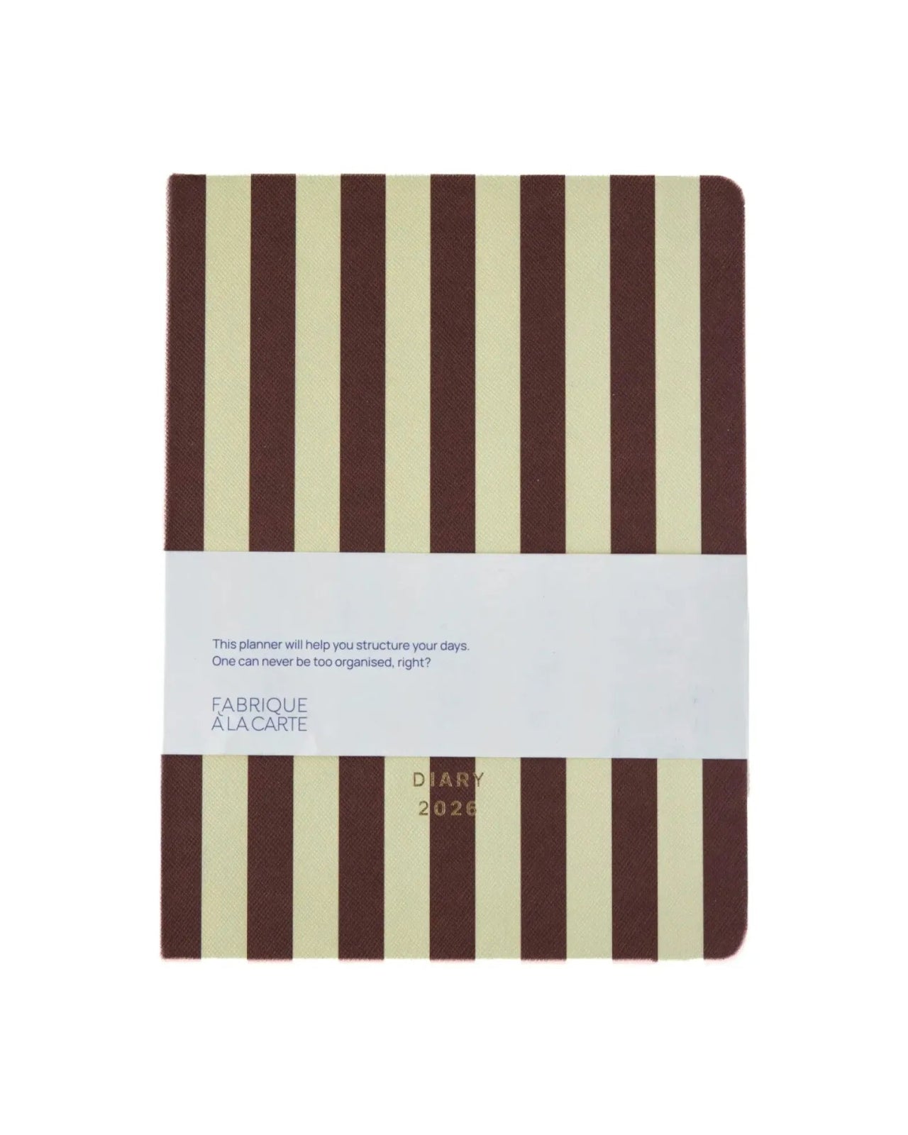 A - Journal - DIARY 2026 Tagebuch • Stripes Brown - Tagebuch - ROSA ECK Concept Store