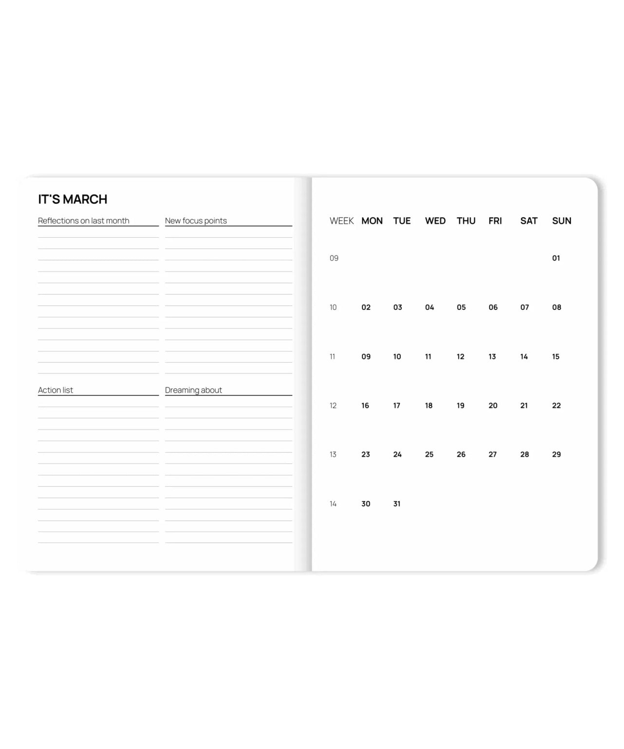 A - Journal - DIARY 2026 Tagebuch • Stripes Pink Red - Tagebuch - ROSA ECK Concept Store