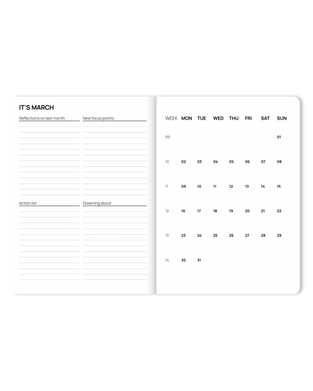 A - Journal - DIARY 2026 Tagebuch • Stripes Pink Red - Tagebuch - ROSA ECK Concept Store