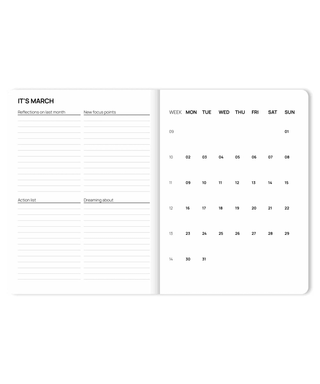 A - Journal - DIARY 2026 Tagebuch • Sun Beige - Tagebuch - ROSA ECK Concept Store