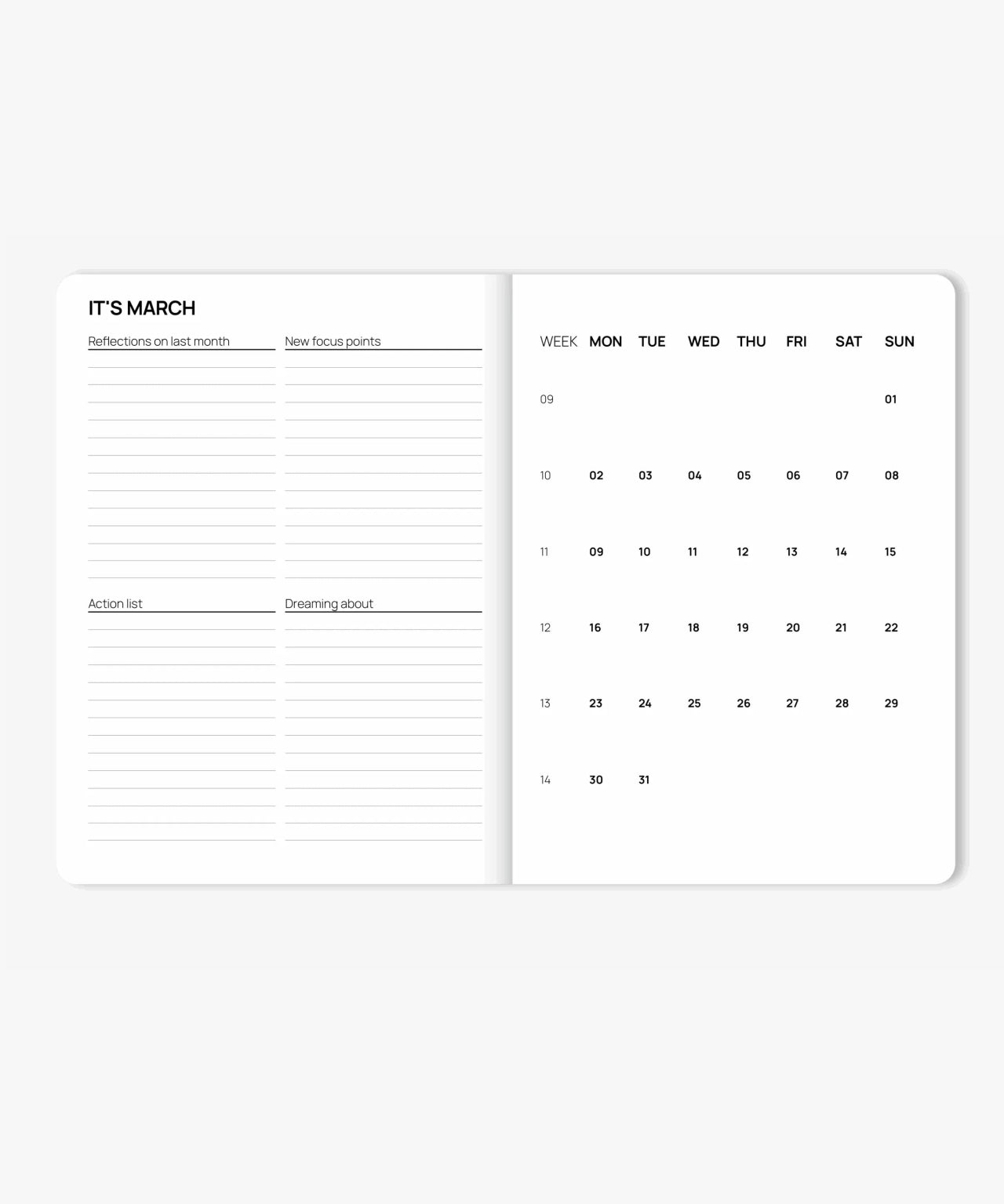 A - Journal - DIARY 2026 Tagebuch/Kalender • Checkered Palm - Tagebuch - ROSA ECK