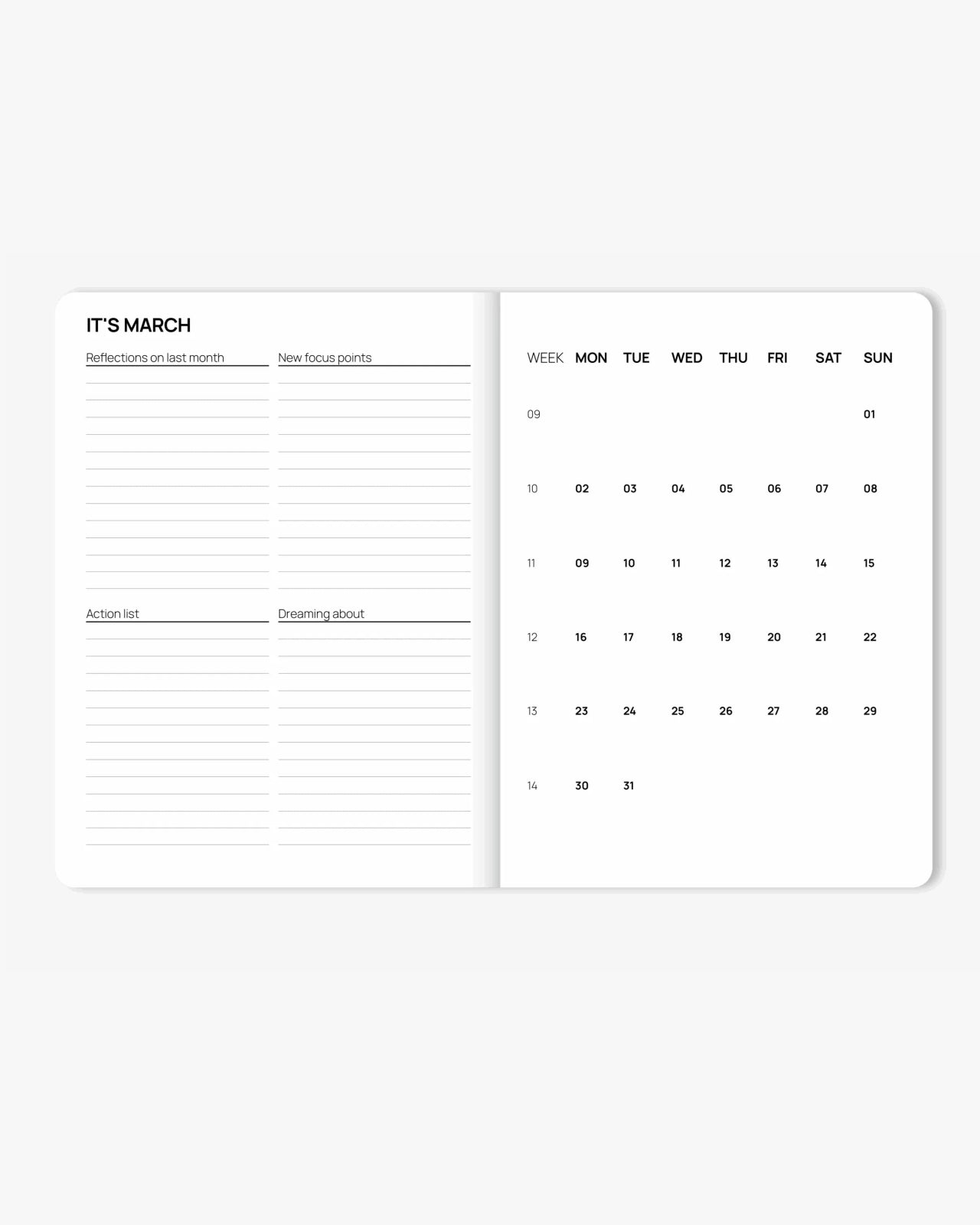 A - Journal - DIARY 2026 Tagebuch/Kalender • Checkered Palm - Tagebuch - ROSA ECK