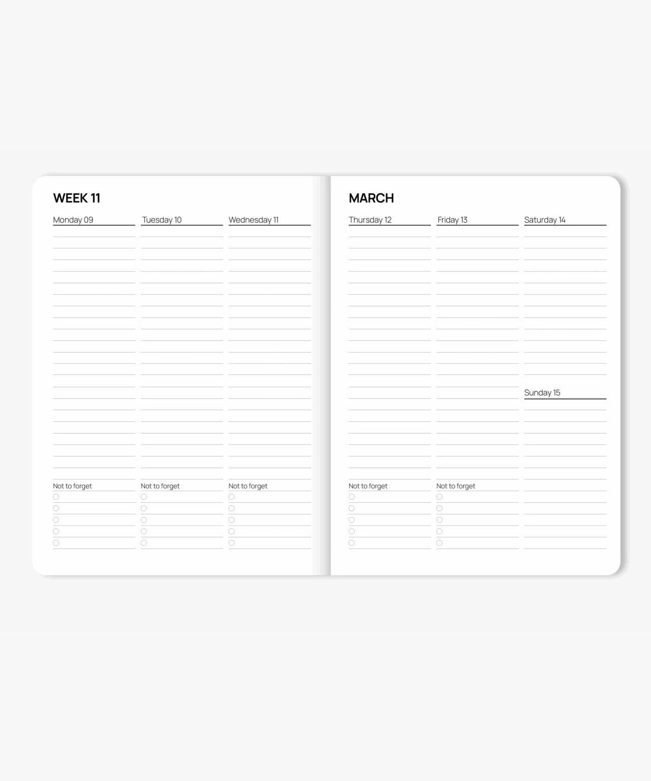 A - Journal - DIARY 2026 Tagebuch/Kalender • Checkered Palm - Tagebuch - ROSA ECK