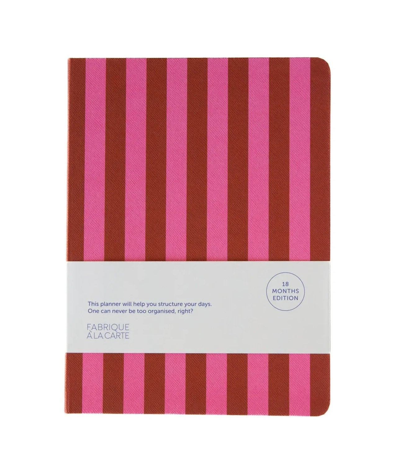 A-Journal - DIARY Tagebuch für 2026/2027 • Pink Stripes - ROSA ECK