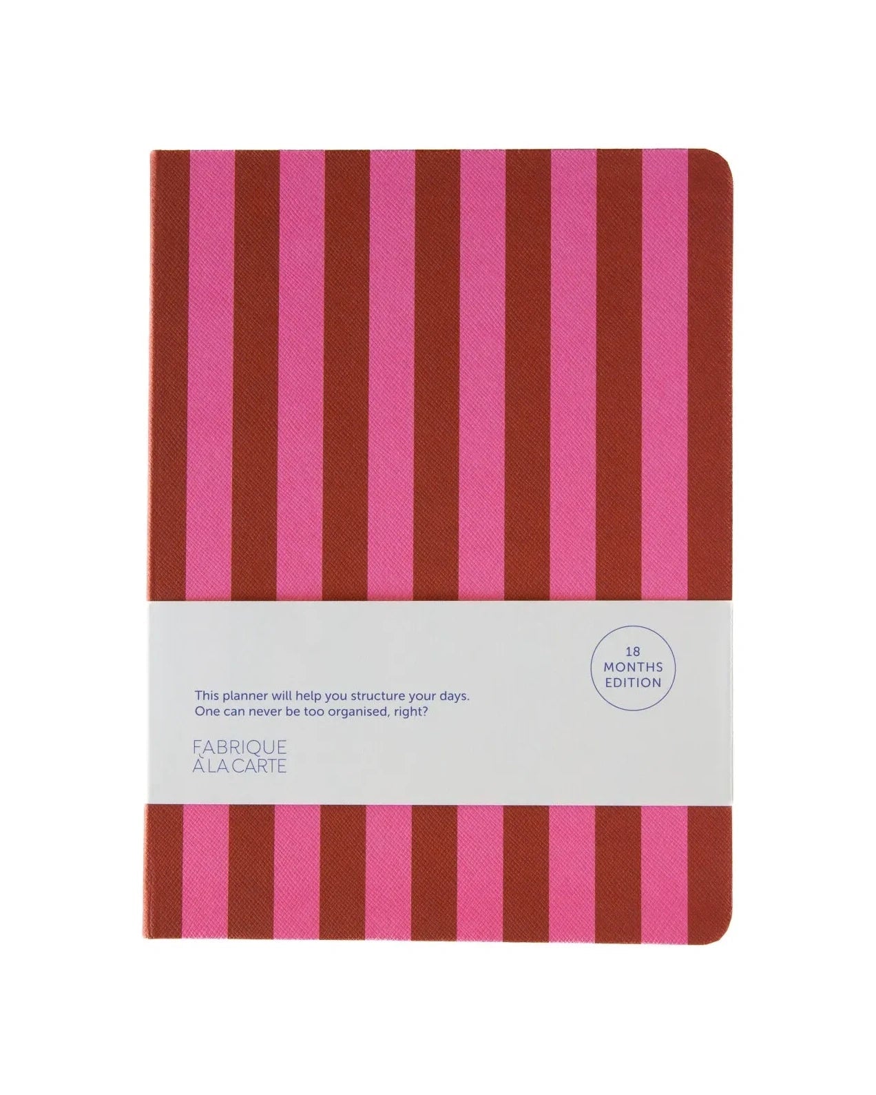 A-Journal - DIARY Tagebuch für 2026/2027 • Pink Stripes - ROSA ECK