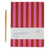 A-Journal - DIARY Tagebuch für 2026/2027 • Pink Stripes - ROSA ECK