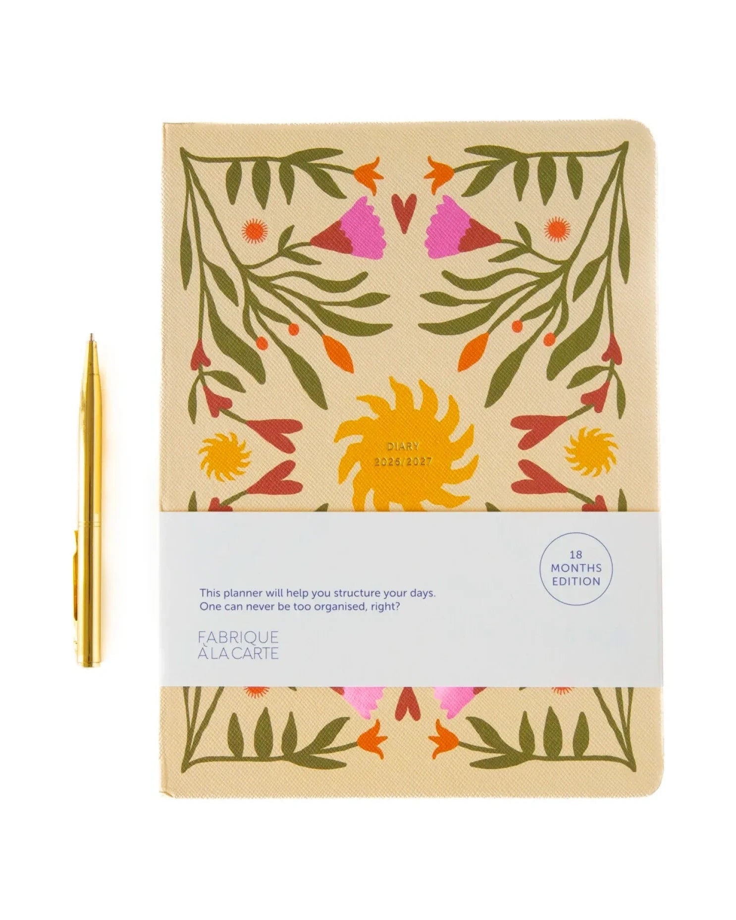 A-Journal - DIARY Tagebuch für 2026/2027 • Sun Beige - ROSA ECK