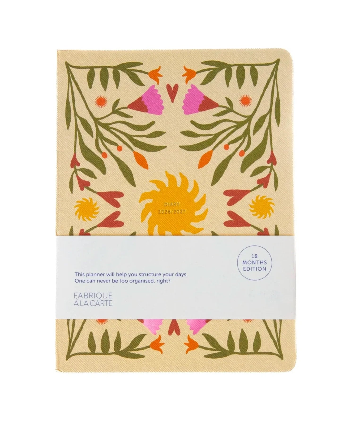 A-Journal - DIARY Tagebuch für 2026/2027 • Sun Beige - ROSA ECK