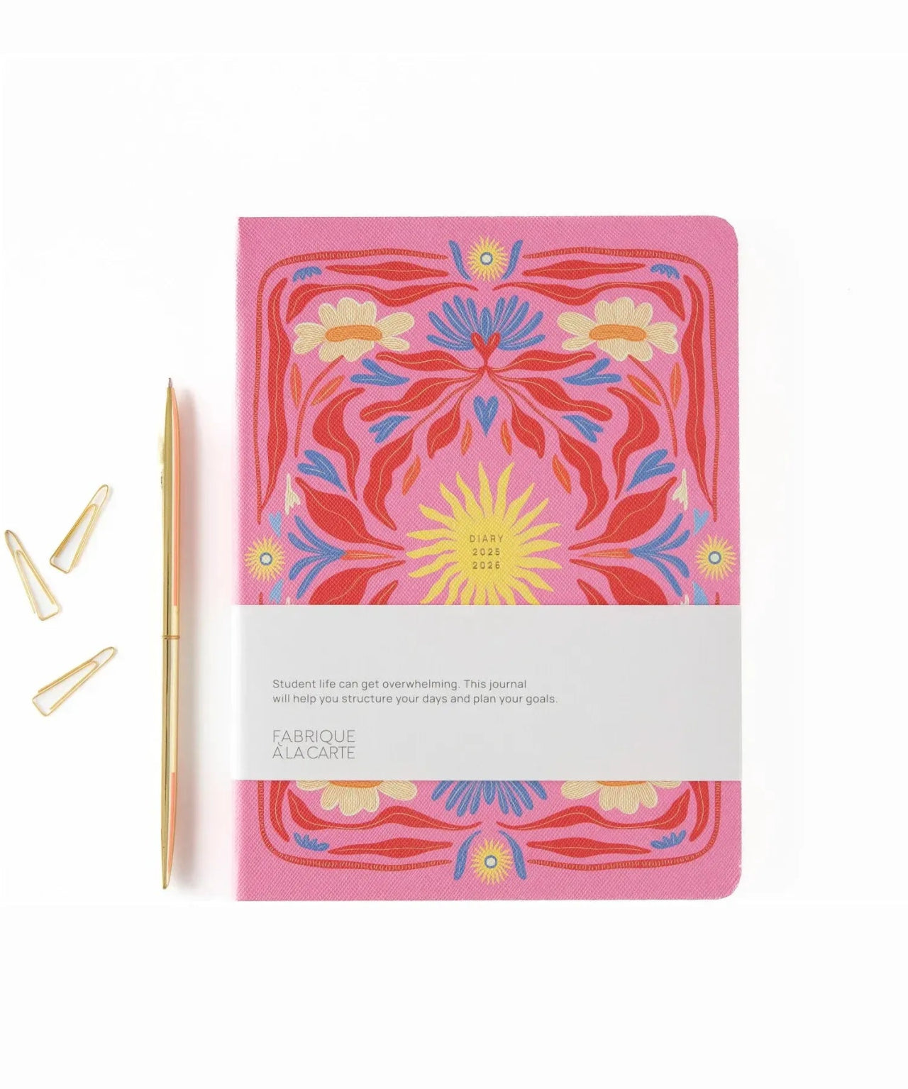 A - Journal - DIARY Tagebuch für 18 Monate (2025/2026) • Sun Pink - Notizbuch - ROSA ECK Concept Store