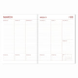 A - Journal - DIARY Tagebuch für 18 Monate (2025/2026) • Sun Pink - Notizbuch - ROSA ECK Concept Store