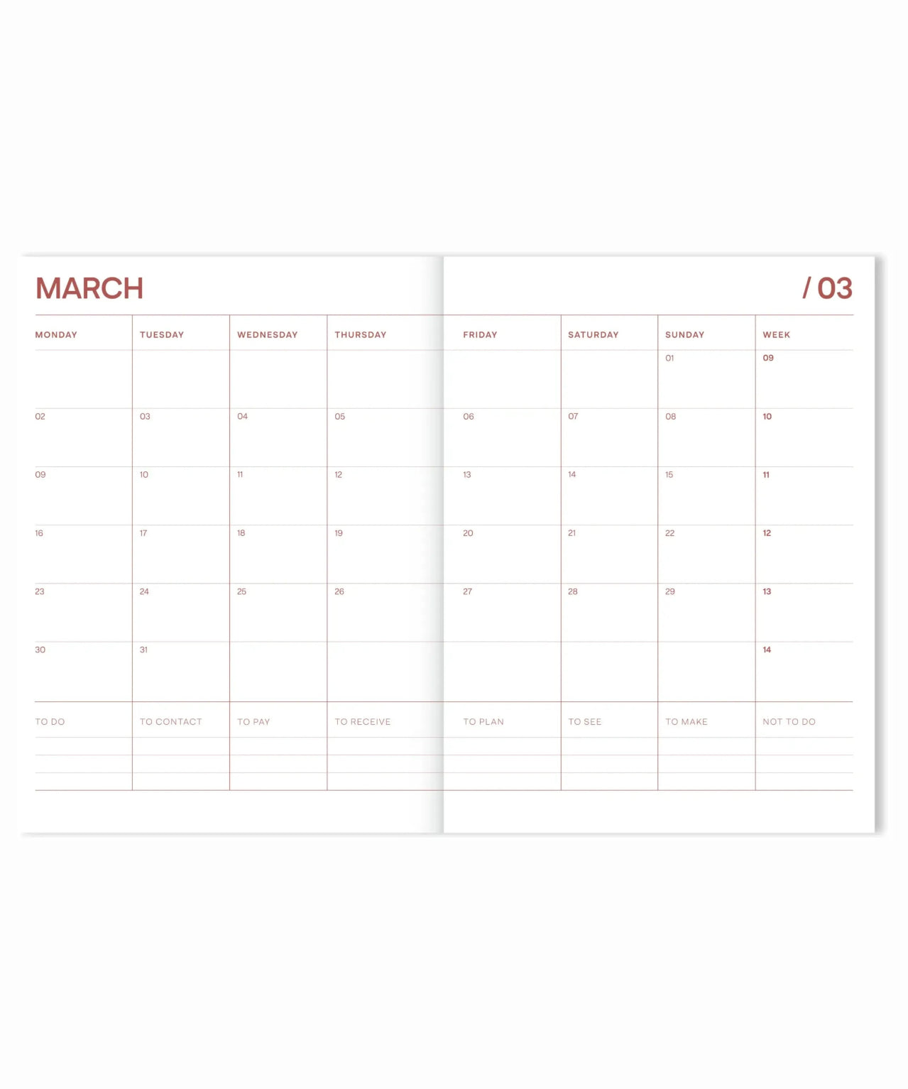 A - Journal - DIARY Tagebuch für 18 Monate (2025/2026) • Sun Pink - Notizbuch - ROSA ECK Concept Store
