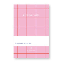 A-Journal - EVERYDAY LISTS Notizblock • Pink Checkered - ROSA ECK