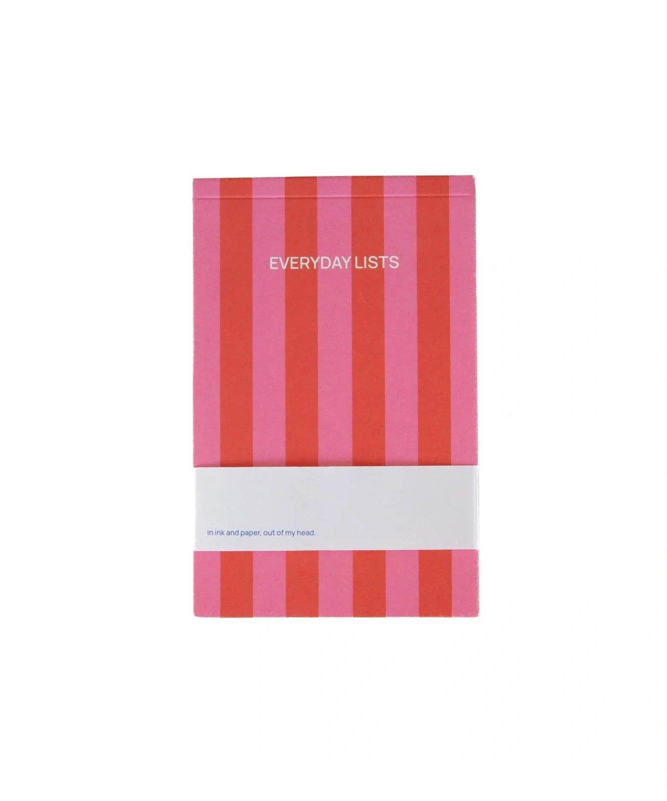 A - Journal - EVERYDAY LISTS Notizblock • Stripes Pink Red - ROSA ECK