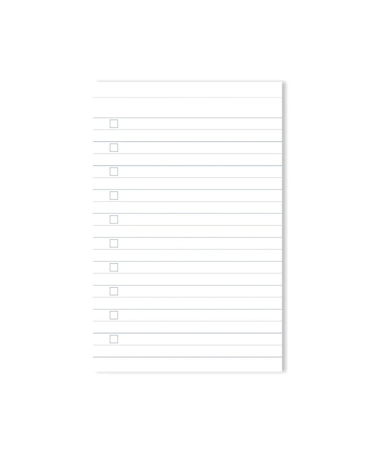 A - Journal - EVERYDAY LISTS Notizblock zum Abreisen • Stripes Blue - Notizblock - ROSA ECK