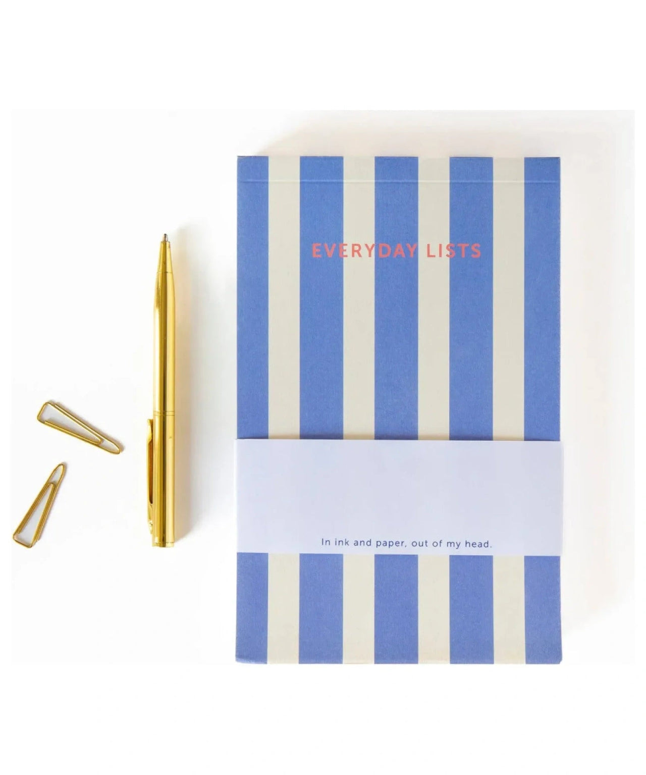 A - Journal - EVERYDAY LISTS Notizblock zum Abreisen • Stripes Blue - Notizblock - ROSA ECK