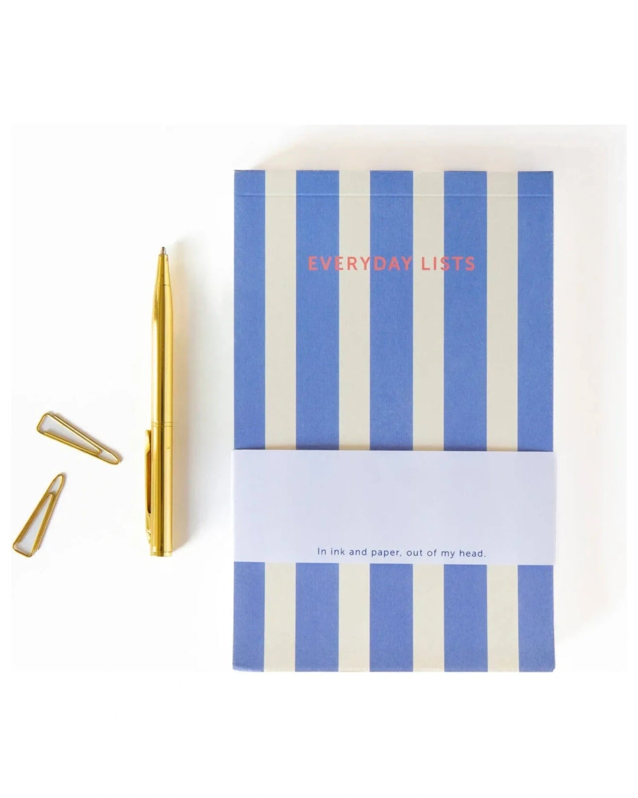A - Journal - EVERYDAY LISTS Notizblock zum Abreisen • Stripes Blue - Notizblock - ROSA ECK