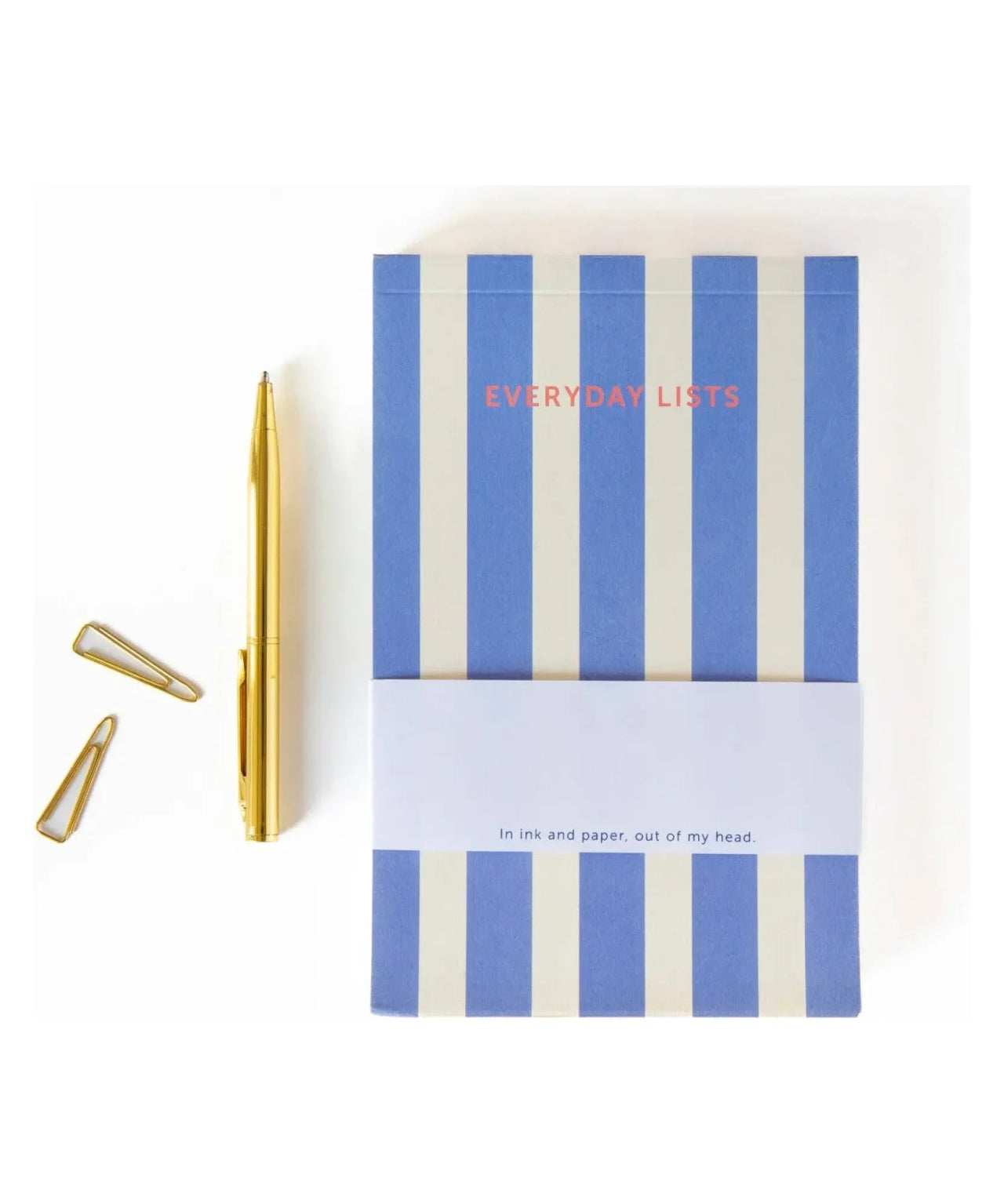 A - Journal - EVERYDAY LISTS Notizblock zum Abreisen • Stripes Blue - Notizblock - ROSA ECK