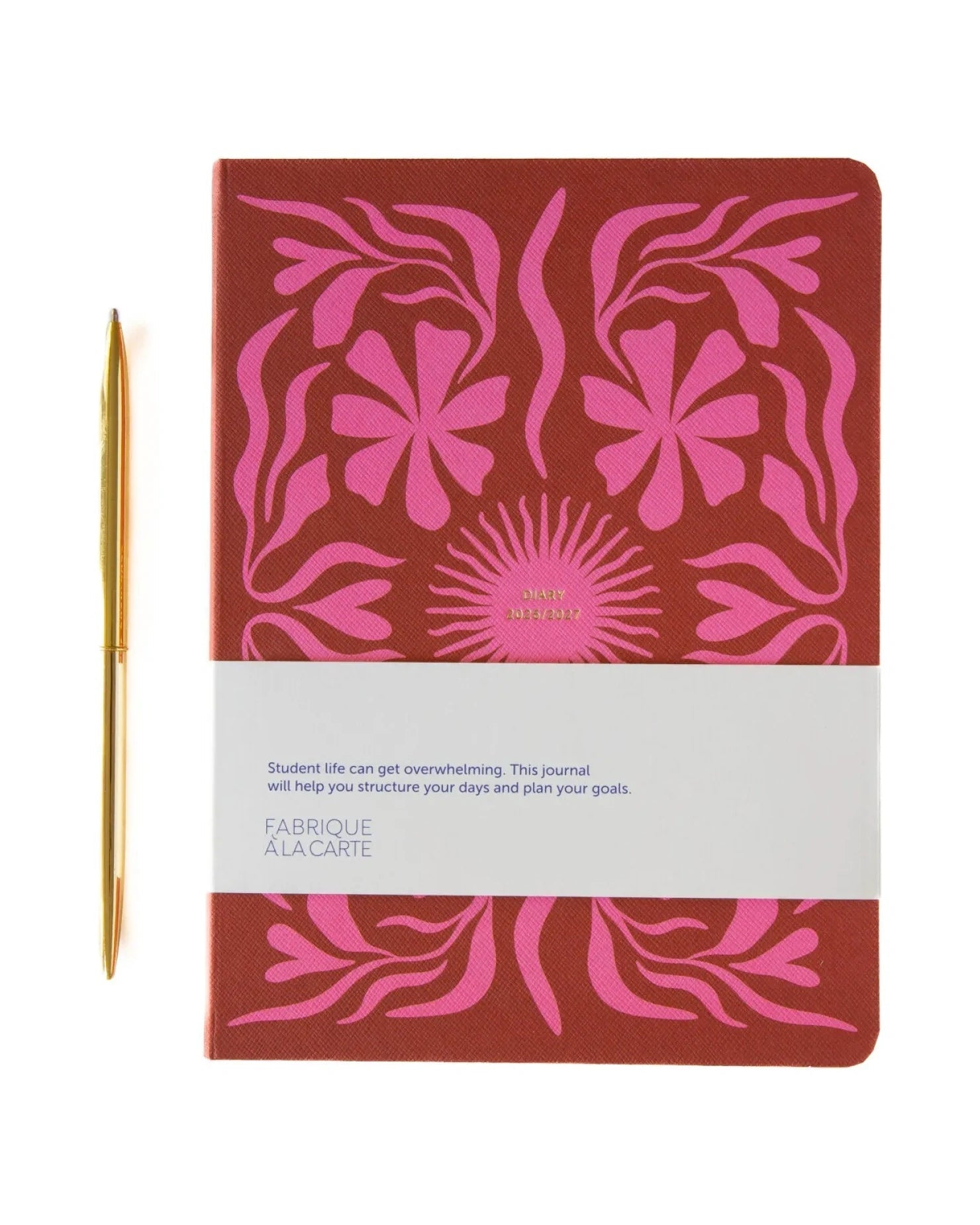 A-Journal - FABRIQUE Schulplaner für 2026/2027 • Sun Flow Pink - ROSA ECK