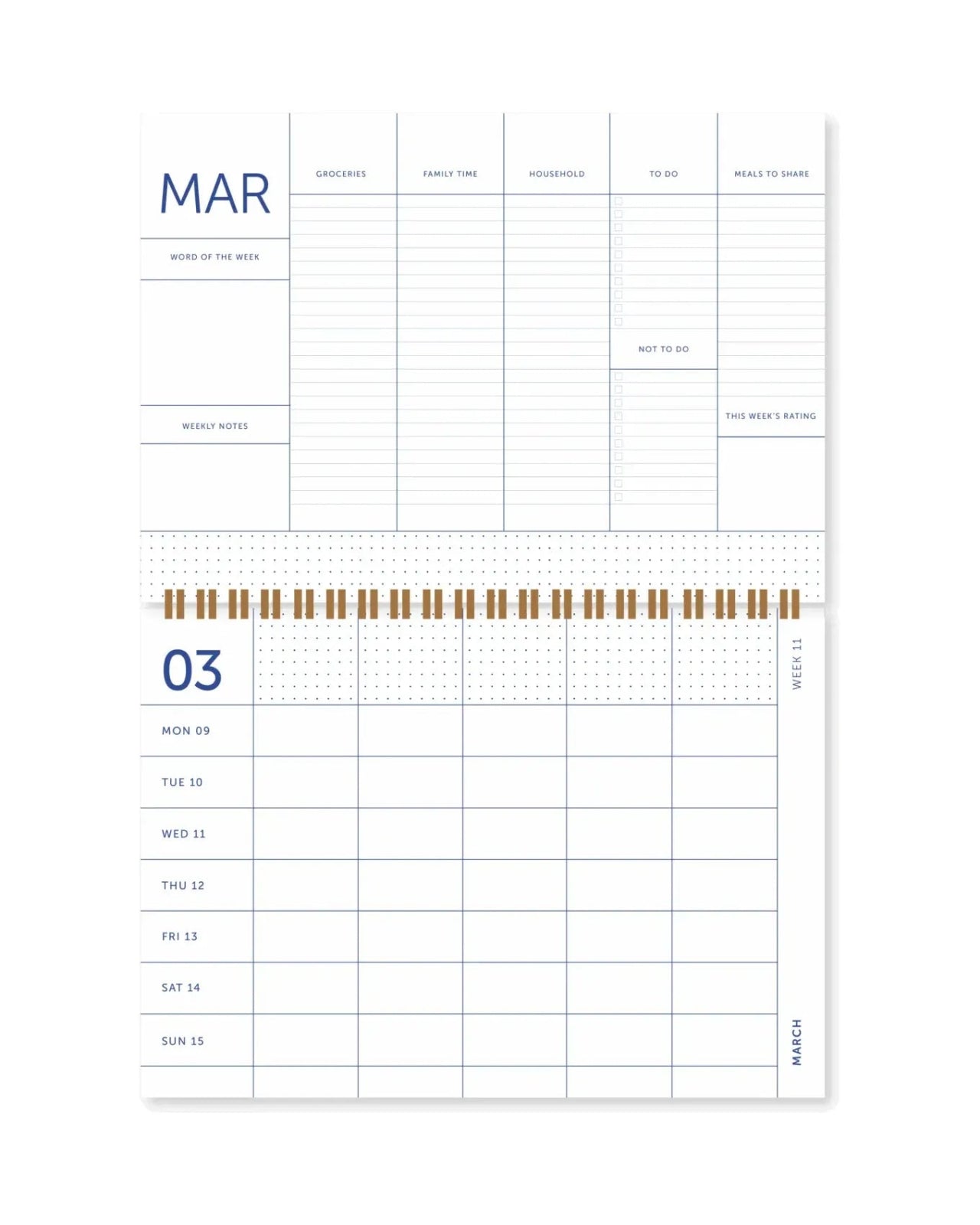A - Journal - FAMILY PLANNER 2026 Terminplaner • Flow Blue - Terminplaner - ROSA ECK Concept Store