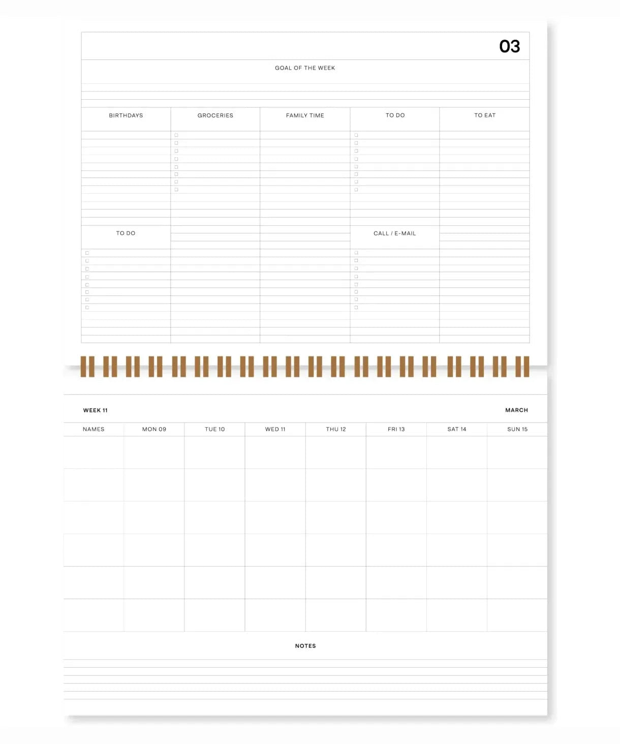 A - Journal - FAMILY PLANNER Familienplaner (2025/2026) • Stripes Pink - Terminplaner - ROSA ECK Concept Store