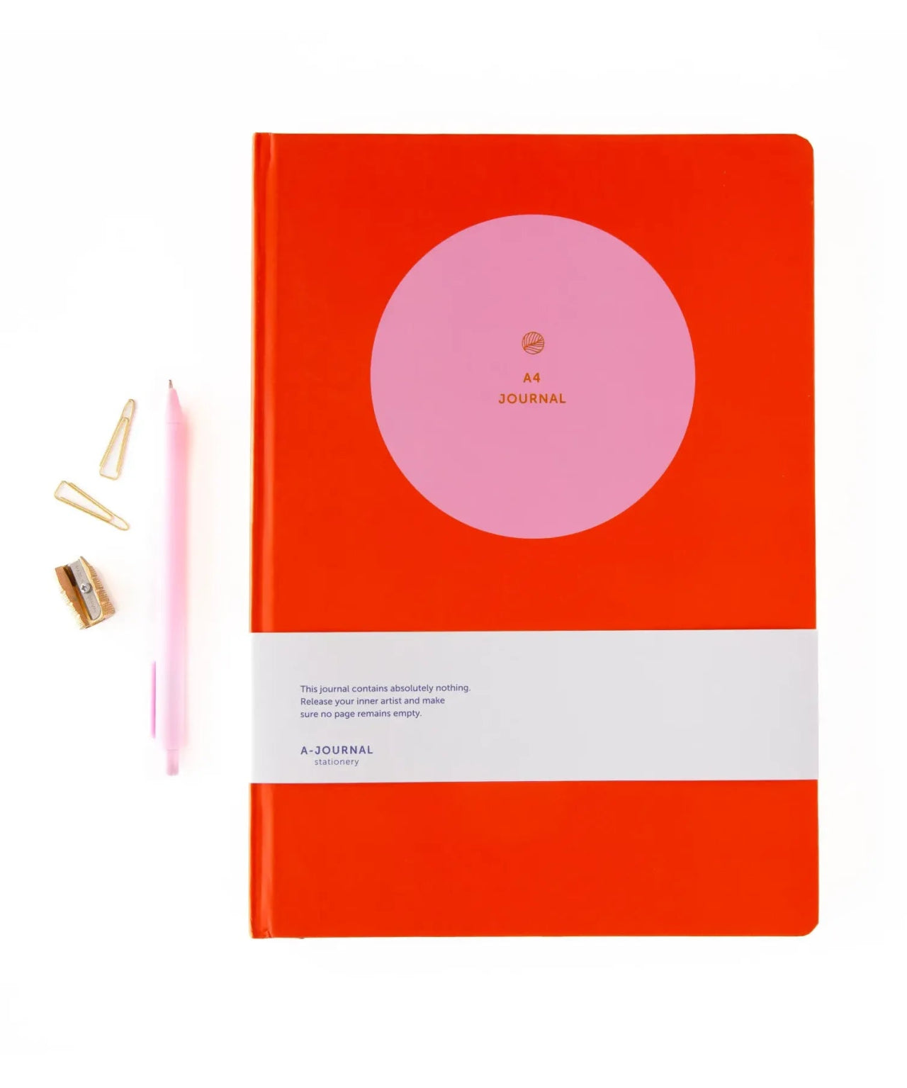 A - Journal - Großes Zeichenbuch (A4) • Circle Pink Red - Notizbuch - ROSA ECK Concept Store