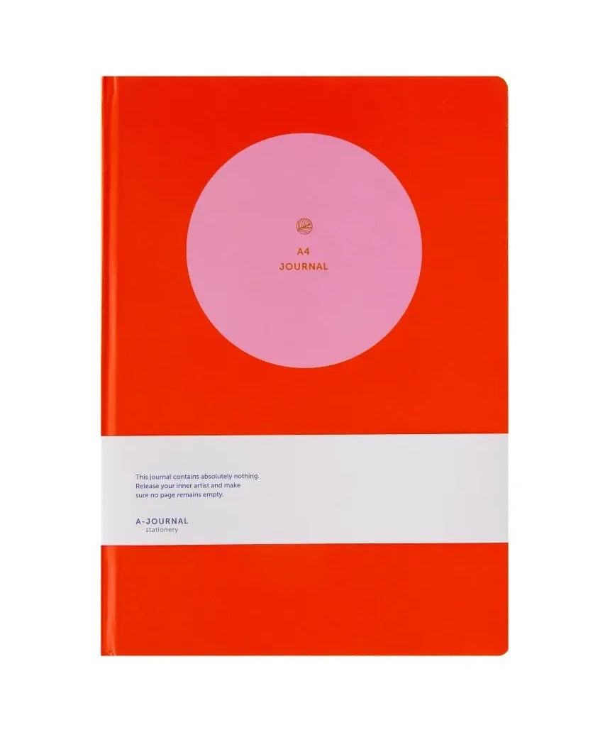 A - Journal - Großes Zeichenbuch (A4) • Circle Pink Red - Notizbuch - ROSA ECK Concept Store