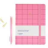 A - Journal - JOURNAL Notizbuch • Pink Kariert - Notizbuch - ROSA ECK Concept Store