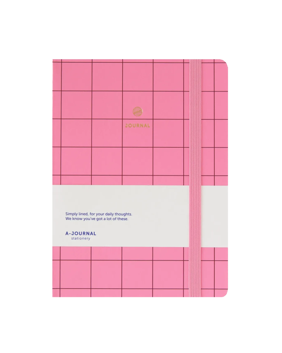 A - Journal - JOURNAL Notizbuch • Pink Kariert - Notizbuch - ROSA ECK Concept Store