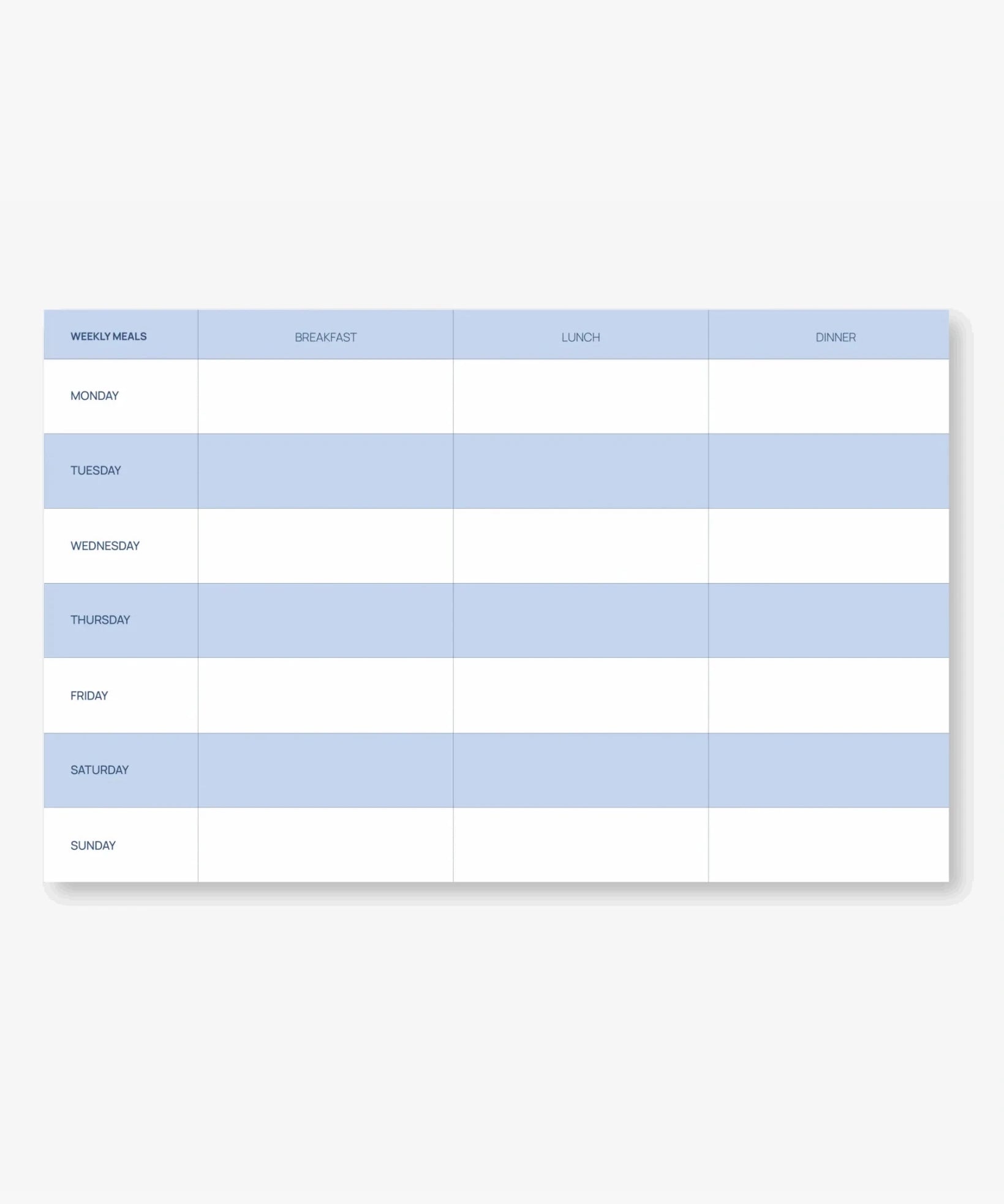A - Journal - MEAL PLANNER Essensplaner • À Table - ROSA ECK