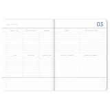 A - Journal - MY JOURNAL 2026 Tagebuch • Checkered Blue - Tagebuch - ROSA ECK Concept Store