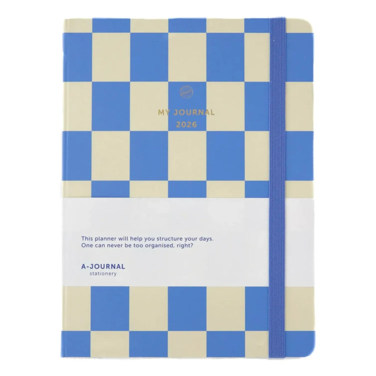 A - Journal - MY JOURNAL 2026 Tagebuch • Checkered Blue - Tagebuch - ROSA ECK Concept Store