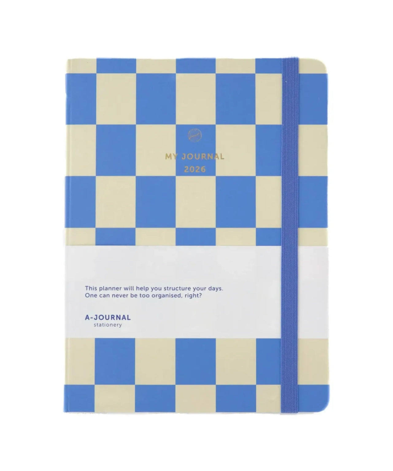 A - Journal - MY JOURNAL 2026 Tagebuch • Checkered Blue - Tagebuch - ROSA ECK Concept Store