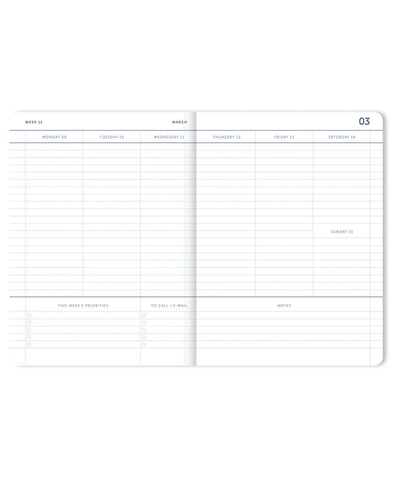 A - Journal - MY JOURNAL 2026 Tagebuch • Checkered Blue - Tagebuch - ROSA ECK Concept Store