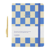 A - Journal - MY JOURNAL 2026 Tagebuch • Checkered Blue - Tagebuch - ROSA ECK Concept Store