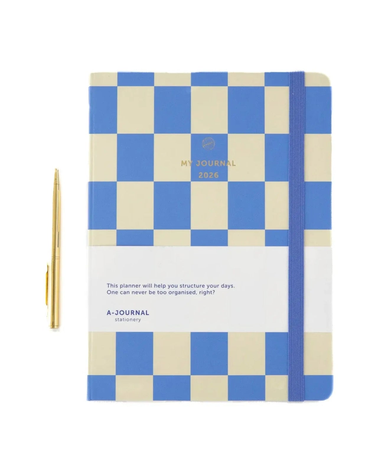 A - Journal - MY JOURNAL 2026 Tagebuch • Checkered Blue - Tagebuch - ROSA ECK Concept Store