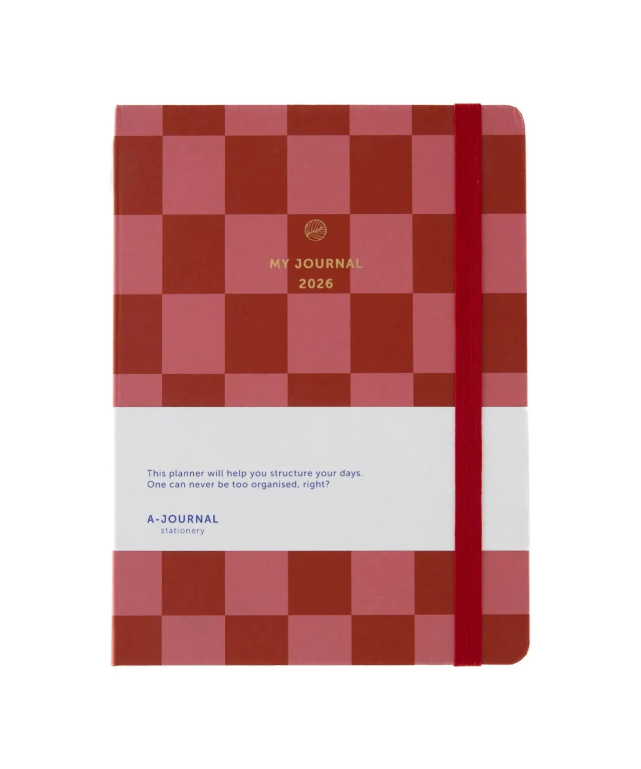 A - Journal - MY JOURNAL 2026 Tagebuch • Checkered Red Pink - Tagebuch - ROSA ECK Concept Store