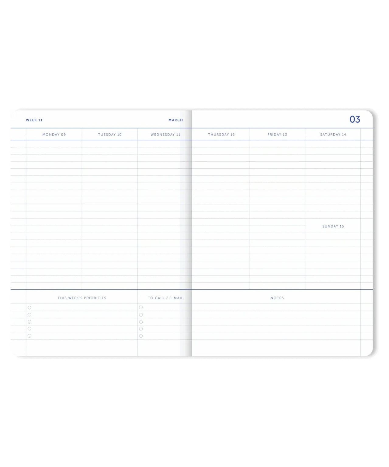 A - Journal - MY JOURNAL 2026 Tagebuch • Flow Blue - Tagebuch - ROSA ECK Concept Store