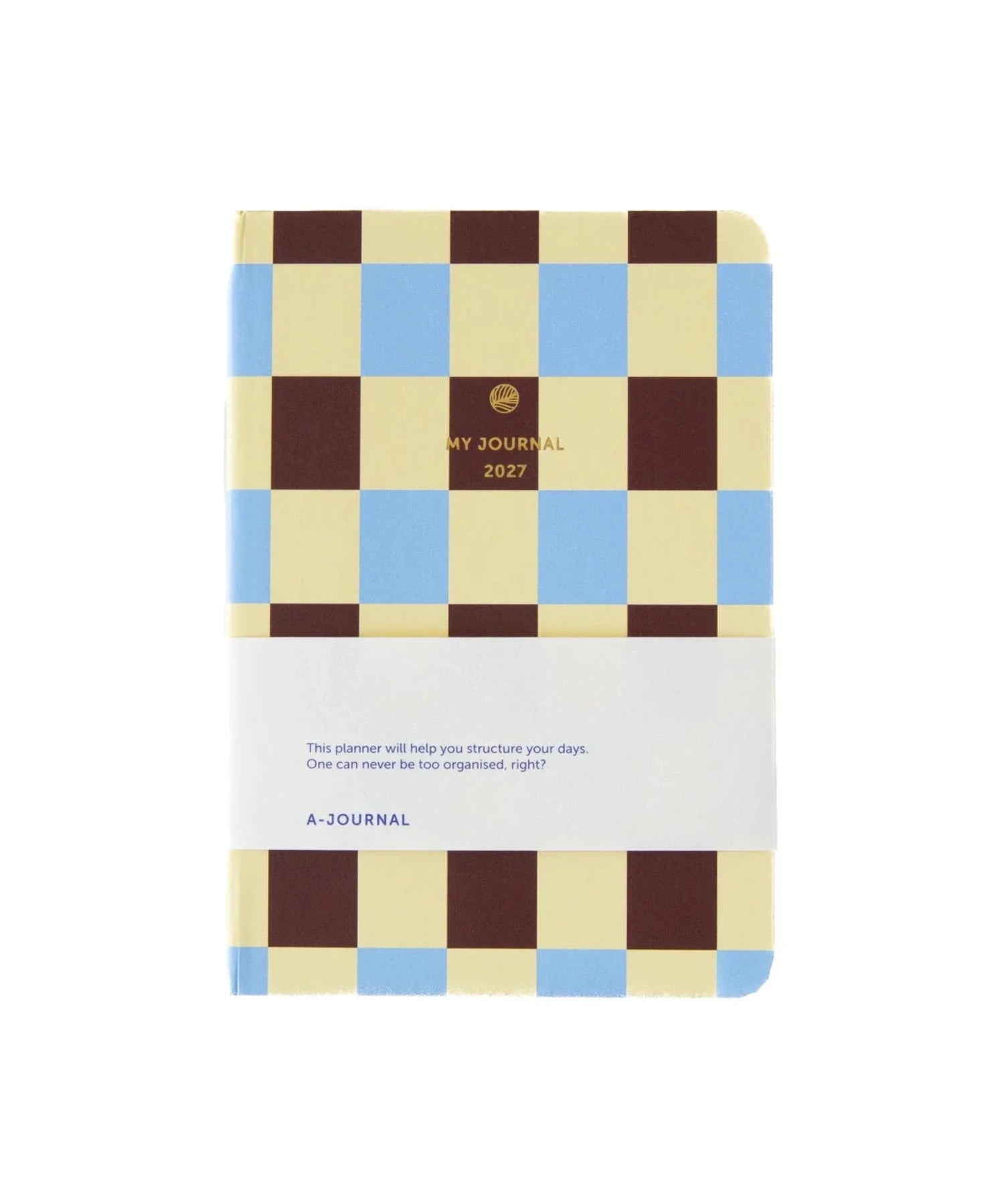 A-Journal - MY JOURNAL Kleines Tagebuch für 2027 (A6) • Checked Blue Vanille Chocolate - ROSA ECK