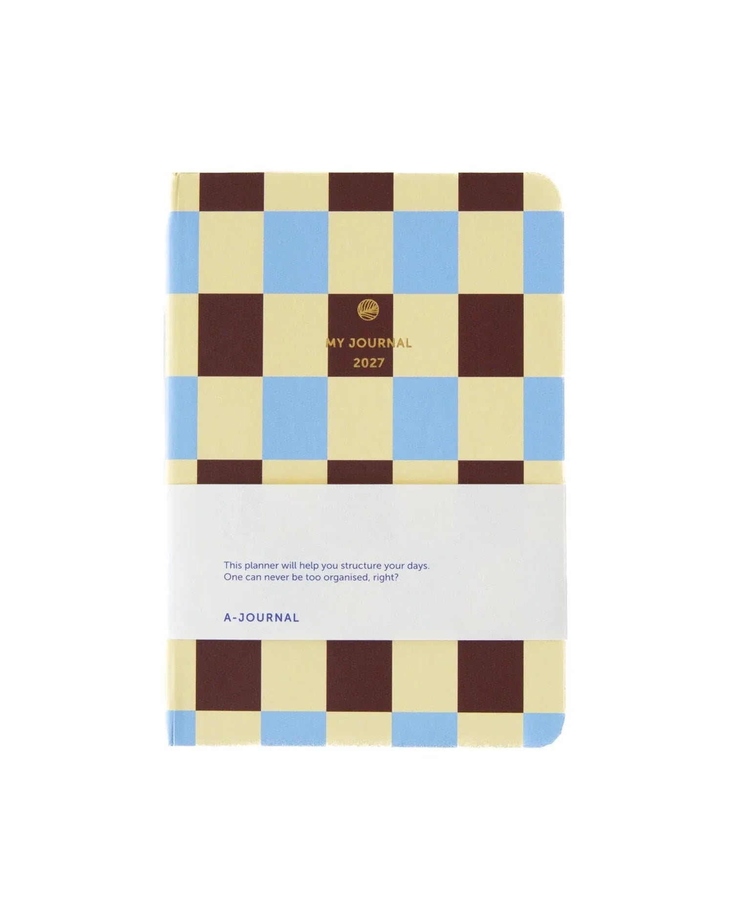 A-Journal - MY JOURNAL Kleines Tagebuch für 2027 (A6) • Checked Blue Vanille Chocolate - ROSA ECK