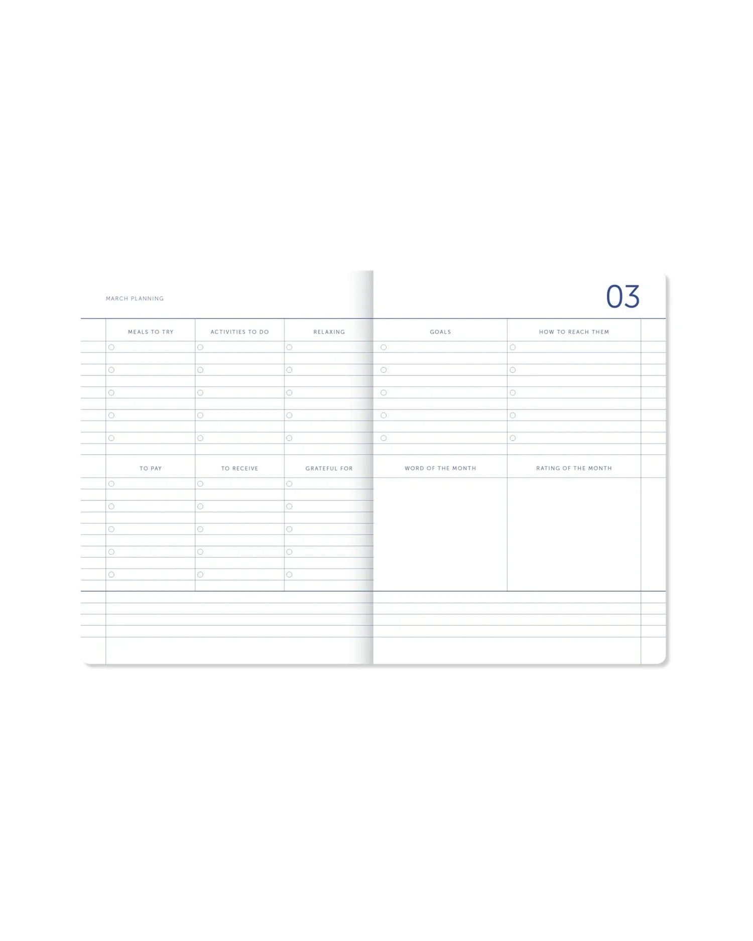 A-Journal - MY JOURNAL Kleines Tagebuch für 2027 (A6) • Checked Blue Vanille Chocolate - ROSA ECK