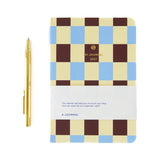 A-Journal - MY JOURNAL Kleines Tagebuch für 2027 (A6) • Checked Blue Vanille Chocolate - ROSA ECK