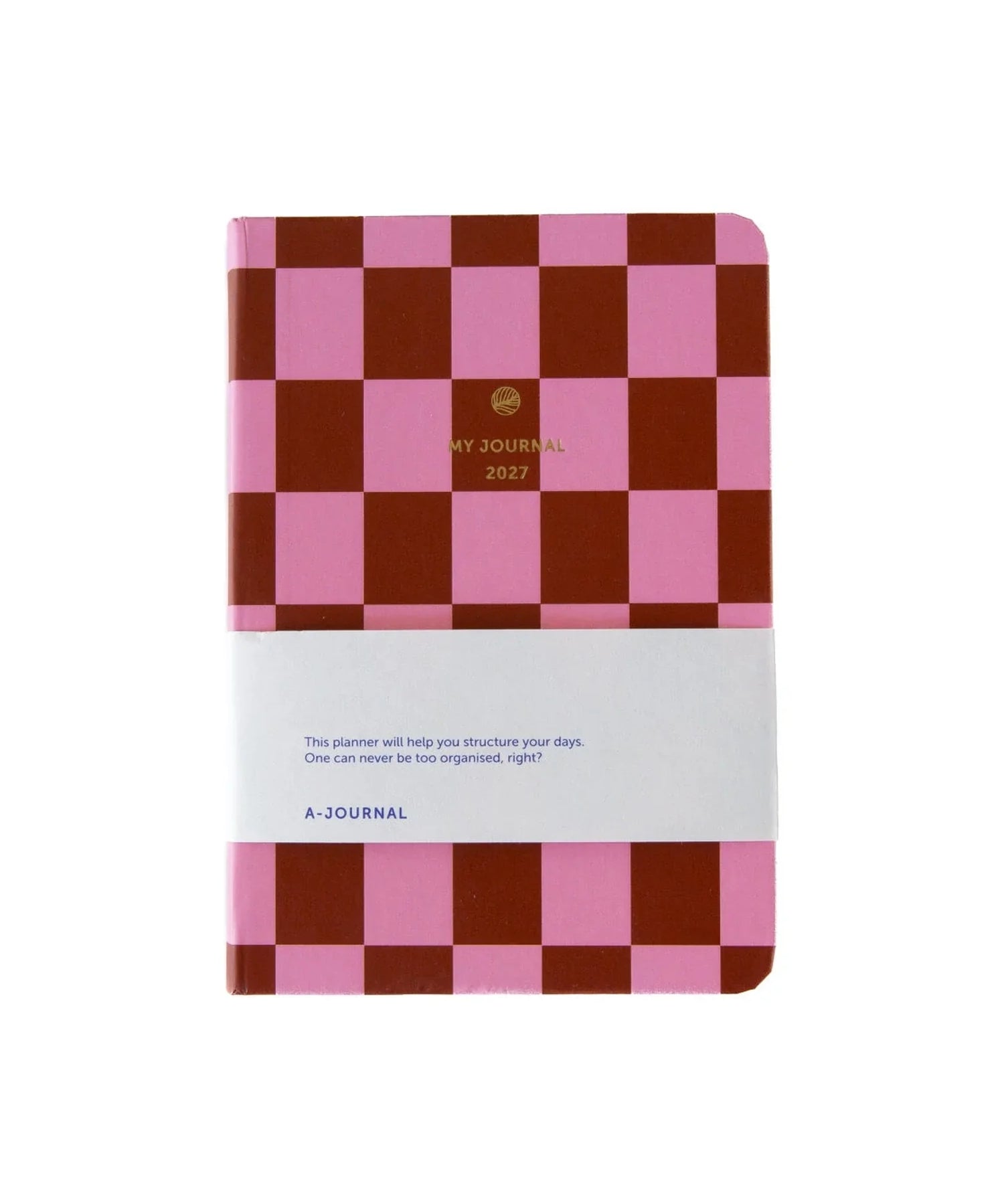 A-Journal - MY JOURNAL Kleines Tagebuch für 2027 (A6) • Pink Red Checkered - ROSA ECK