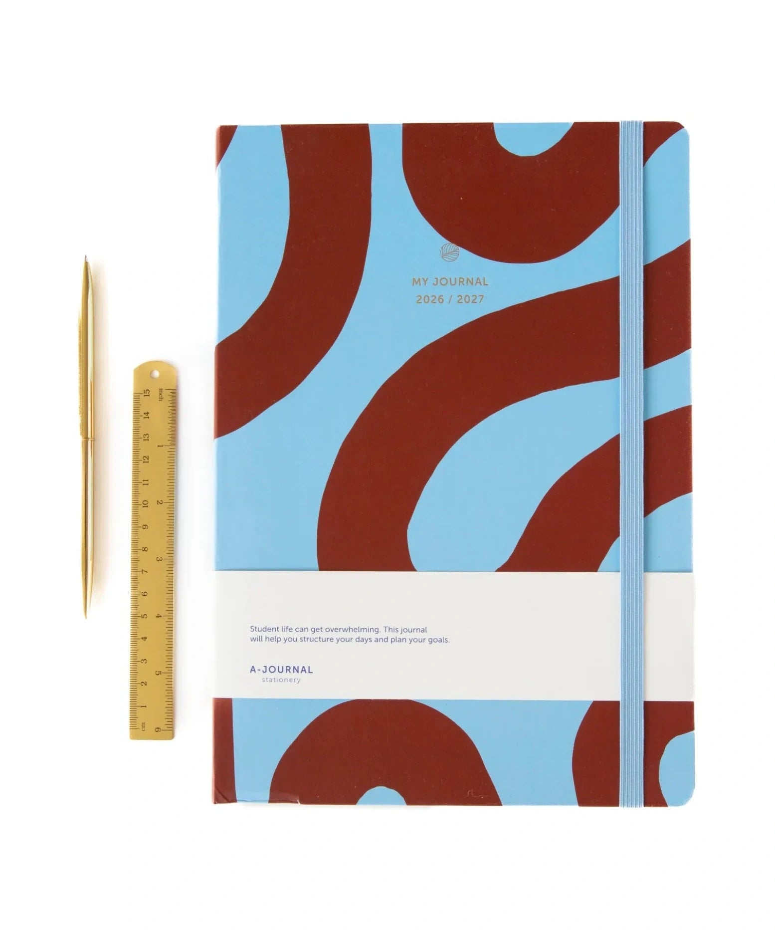 A-Journal - MY JOURNAL Schulplaner für 2026/2027 (A4) • Flow Blue - ROSA ECK