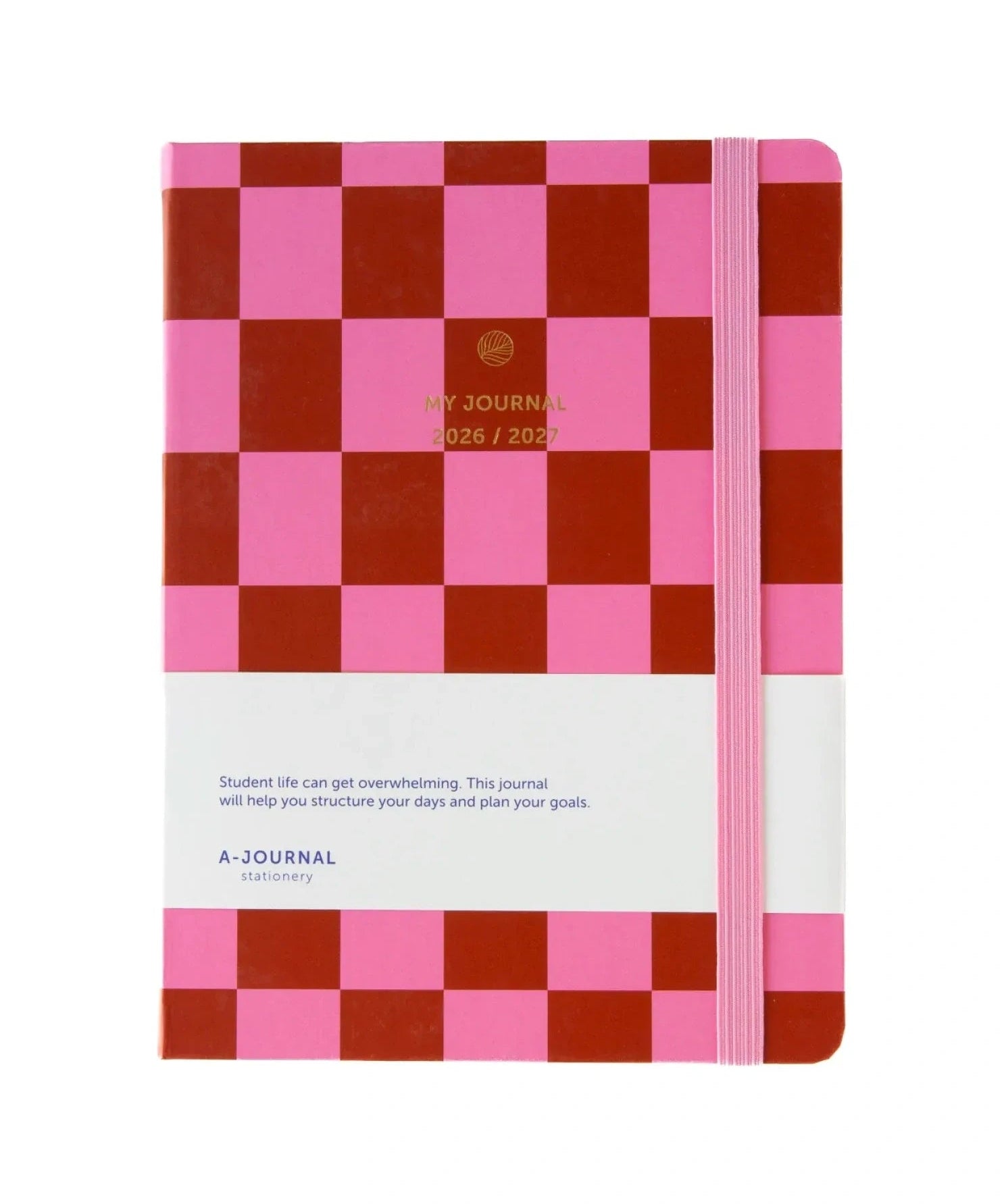 A-Journal - MY JOURNAL Schulplaner für 2026/2027 • Checkered Pink - ROSA ECK